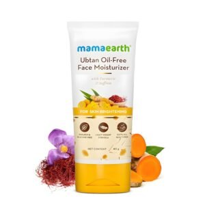 Mamaearth Ubtan Oil-Free Face Moisturizer with Turmeric & Saffron – Brightening & Lightweight – 80g