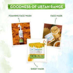 Mamaearth Ubtan Oil-Free Face Moisturizer with Turmeric & Saffron – Brightening & Lightweight – 80g