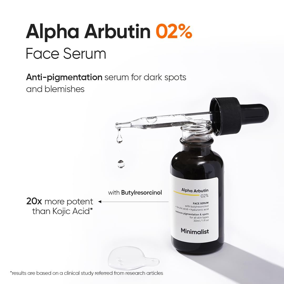 Minimalist 2% Alpha Arbutin Serum – Dark Spot & Hyperpigmentation Removal – 30ml - Image 2