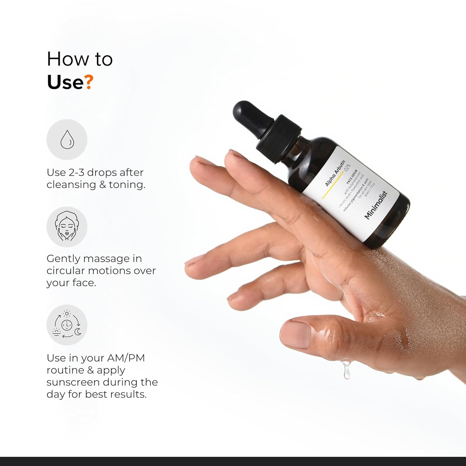 Minimalist 2% Alpha Arbutin Serum – Dark Spot & Hyperpigmentation Removal – 30ml - Image 8