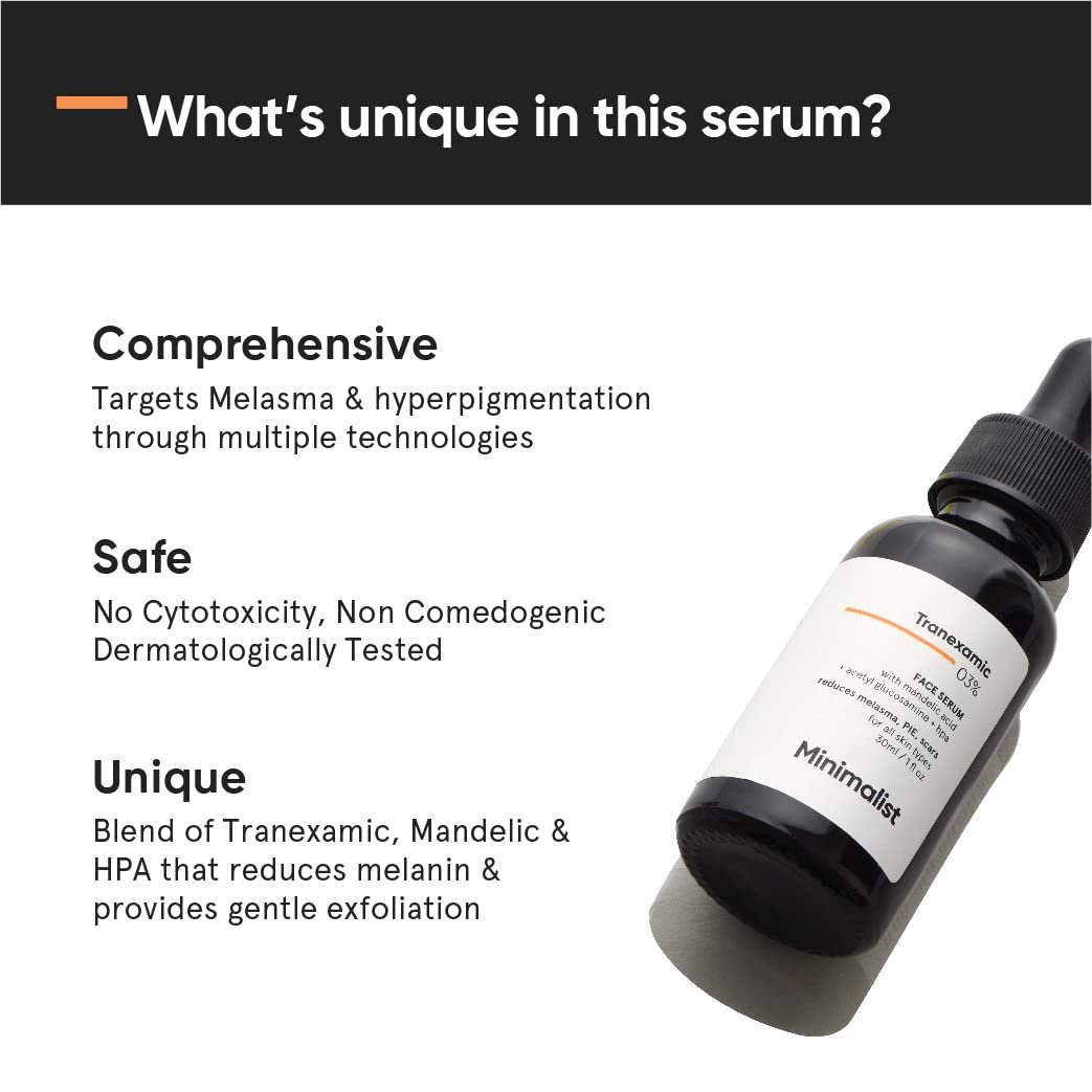 Minimalist 3% Tranexamic Acid Serum – Reduce Pigmentation & Acne Scars – 30ml - Image 3