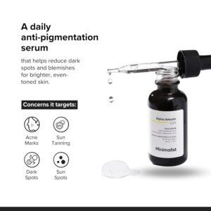 Minimalist Dark Spots Removal Serum  2% Alpha Arbutin - Hyperpigmentation & Even Skin Tone – 10ml