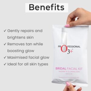 O3+ Bridal Facial Kit – Radiant, Hydrating & Brightening with Hyaluronic, Glycolic & Niacinamide – 60g + 69ml