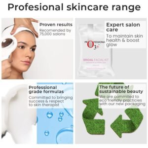 O3+ Bridal Facial Kit – Radiant, Hydrating & Brightening with Hyaluronic, Glycolic & Niacinamide – 60g + 69ml