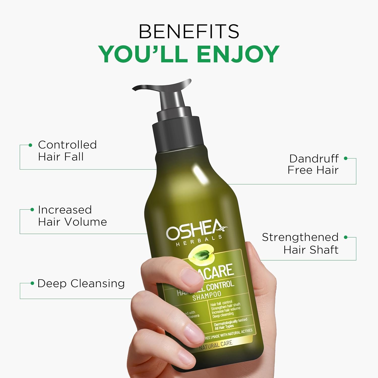 Oshea Herbals Amlacare Hairfall Shampoo – Strengthens Hair & Controls Dandruff, 300ml - Image 6