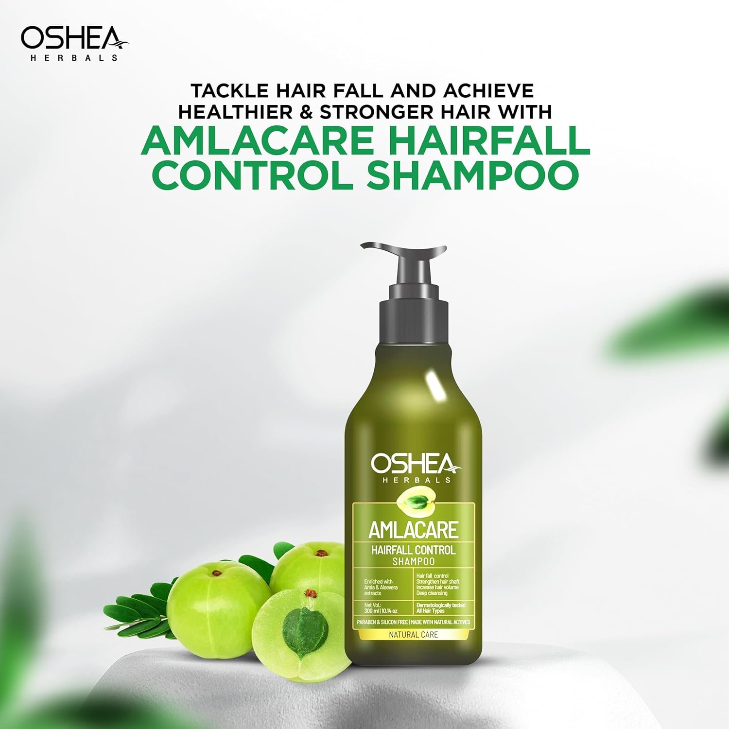 Oshea Herbals Amlacare Hairfall Shampoo – Strengthens Hair & Controls Dandruff, 300ml