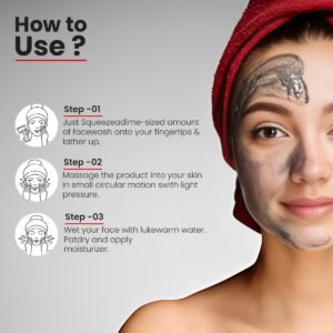 OxyGlow Herbals 7 in 1 Charcoal Face Wash | Deep Exfoliation, Oil & Dirt Removal, Dark Spot Care – 100g