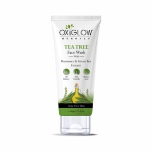OxyGlow Tea Tree Face Wash with Rosemary & Green Tea | Oil Control, Acne Care & Gentle Cleansing – 100g