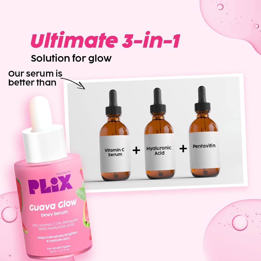 PLIX THE PLANT FIX 23% Vitamin C Guava Face Serum – Brightens Skin & Evens Tone – 20ml - Image 7