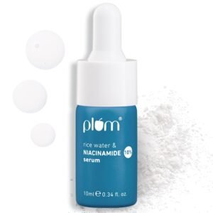 Plum 10% Niacinamide Serum with Rice Water – Brightening, Anti-Acne & Oil Control – 10ml