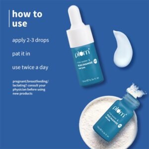 Plum 10% Niacinamide Serum with Rice Water – Brightening, Anti-Acne & Oil Control – 10ml