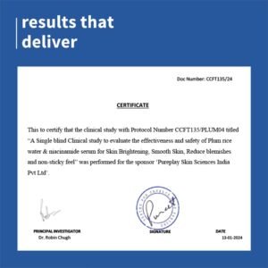 Plum 10% Niacinamide Serum with Rice Water – Brightening, Anti-Acne & Oil Control – 10ml