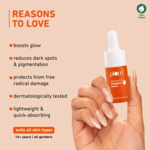 Plum 15% Vitamin C Serum with Kakadu Plum & Mandarin – Fades Dark Spots & Brightens Skin – 10ml