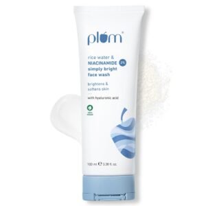 Plum 2% Niacinamide Face Wash with Rice Water – Brightening, Hydrating & Gentle Cleanser – 100ml