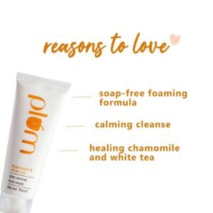 Plum Chamomile & White Tea Revival Face Wash – Mild Cleansing Gel for Instant Glow, Normal & Combination Skin – 75ml