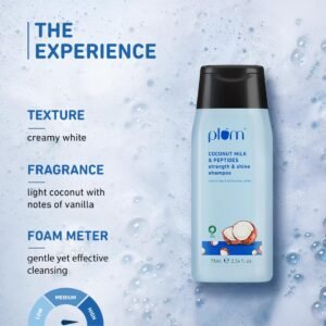 Plum Coconut Milk & Peptides Shampoo – Dry & Frizzy Hair, 75ml