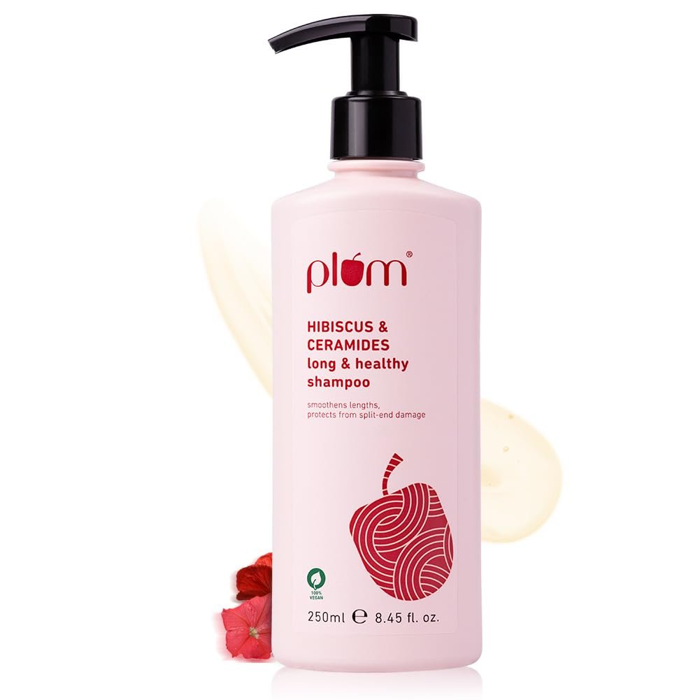 Plum Hibiscus & Ceramides Shampoo – Hydrating, Strengthening & Split-End Prevention, 250ml
