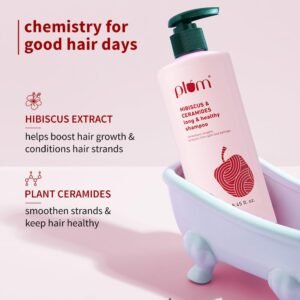 Plum Hibiscus & Ceramides Shampoo – Hydrating, Strengthening & Split-End Prevention, 250ml