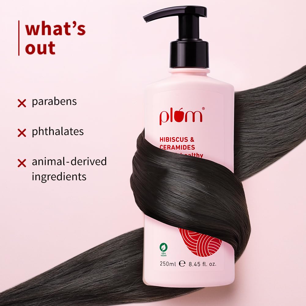 Plum Hibiscus & Ceramides Shampoo – Hydrating, Strengthening & Split-End Prevention, 250ml - Image 8
