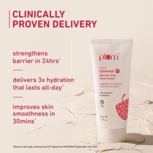 Plum Oat & 1% Ceramide Face Cream – Barrier Repair, Hydrating & Soothing – 50g