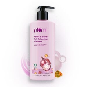 Plum Onion & Biotin Shampoo – Hair Fall Control, Scalp Health, Paraben-Free, 250ml