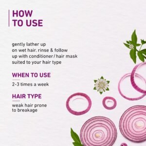 Plum Onion & Biotin Shampoo – Hair Fall Control, Scalp Health, Paraben-Free, 250ml