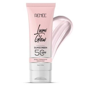 RENEE Lumi Glow Highlighting Sunscreen SPF 50 – Lightweight, Non-Sticky & No White Cast – 70g