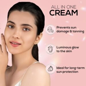 RENEE Lumi Glow Highlighting Sunscreen SPF 50 – Lightweight, Non-Sticky & No White Cast – 70g