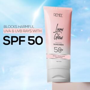 RENEE Lumi Glow Highlighting Sunscreen SPF 50 – Lightweight, Non-Sticky & No White Cast – 70g