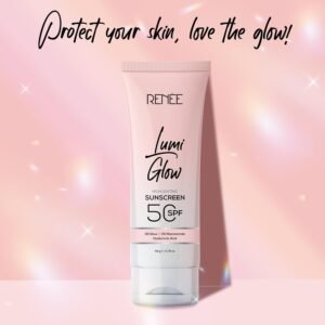 RENEE Lumi Glow Highlighting Sunscreen SPF 50 – Lightweight, Non-Sticky & No White Cast – 70g
