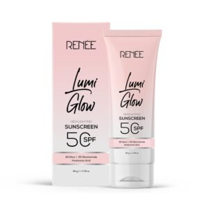 RENEE Lumi Glow Highlighting Sunscreen SPF 50 – Lightweight, Non-Sticky & No White Cast – 70g