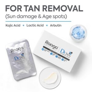 Raaga Professional De-Tan Cream | Kojic & Milk Extracts | Removes Sun Tan & Restores Natural Fairness – 72g