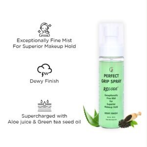 Recode Perfect Grip Spray Makeup Fixer – Dewy Finish, Vitamin E Enriched, Long-Lasting & Hydrating, 100ml