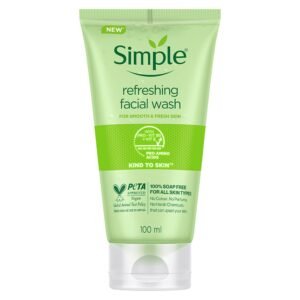 Simple Kind To Skin Refreshing Facial Wash – 100% Soap-Free Gentle Cleanser for All Skin Types - 100ml