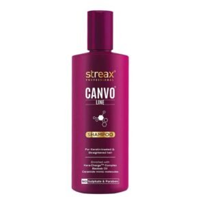 Streax Professional Canvoline Shampoo – Sulphate & Paraben Free Post Care for Straightened Hair – 300ml
