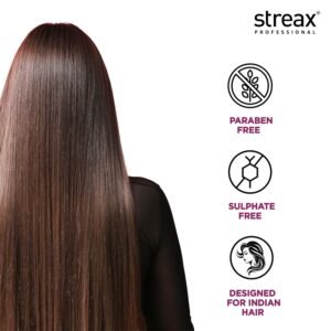 Streax Professional Canvoline Shampoo – Sulphate & Paraben Free Post Care for Straightened Hair – 300ml
