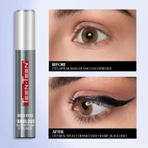 TEEN TEEN Bold Eyes Waterproof Eyeliner – Long-Lasting, Smudge-Proof, Intense Black, 4ml