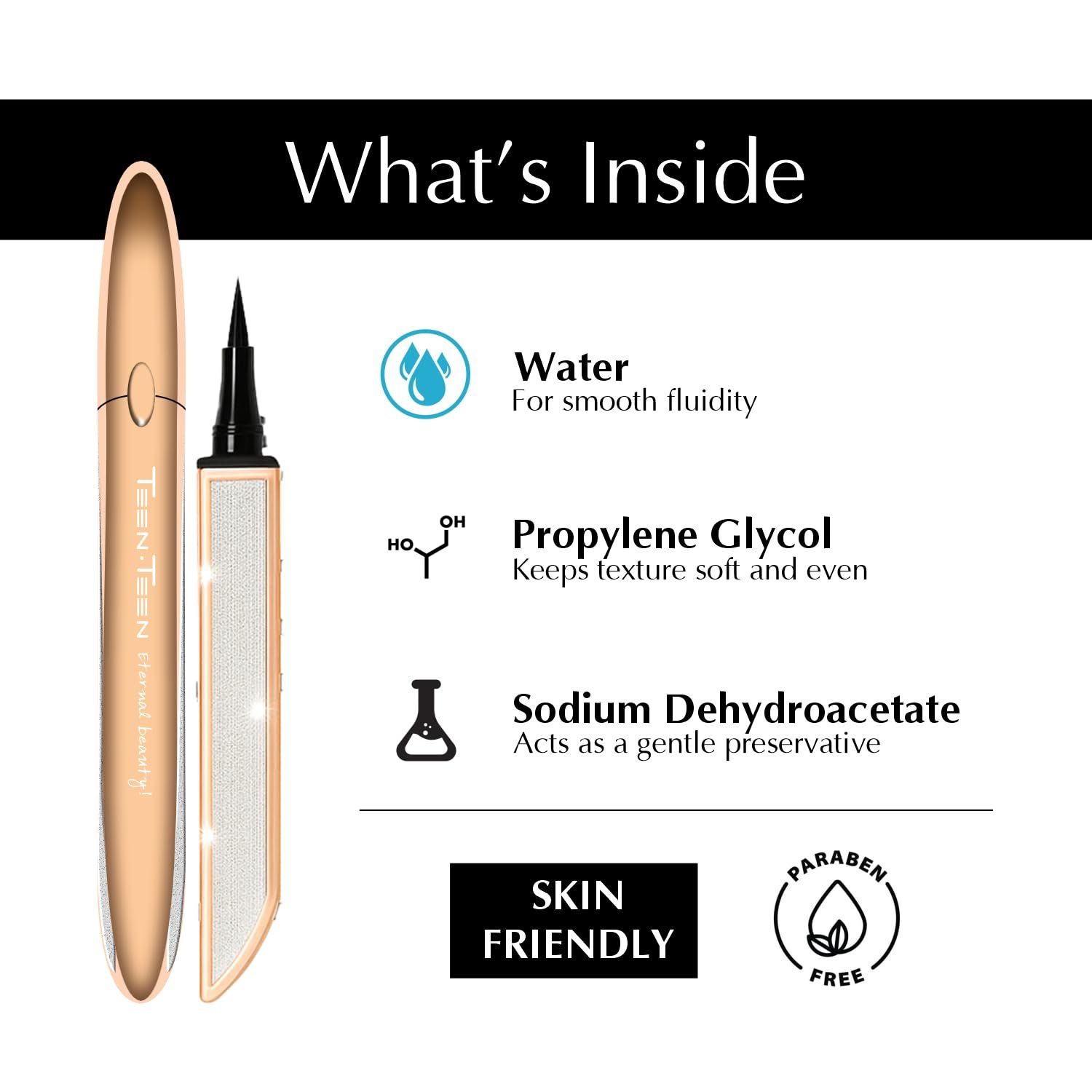 TEEN TEEN Wing It Eyeliner – Long-Lasting, Waterproof, Smooth Application & Intense Black, 1.5g - Image 4