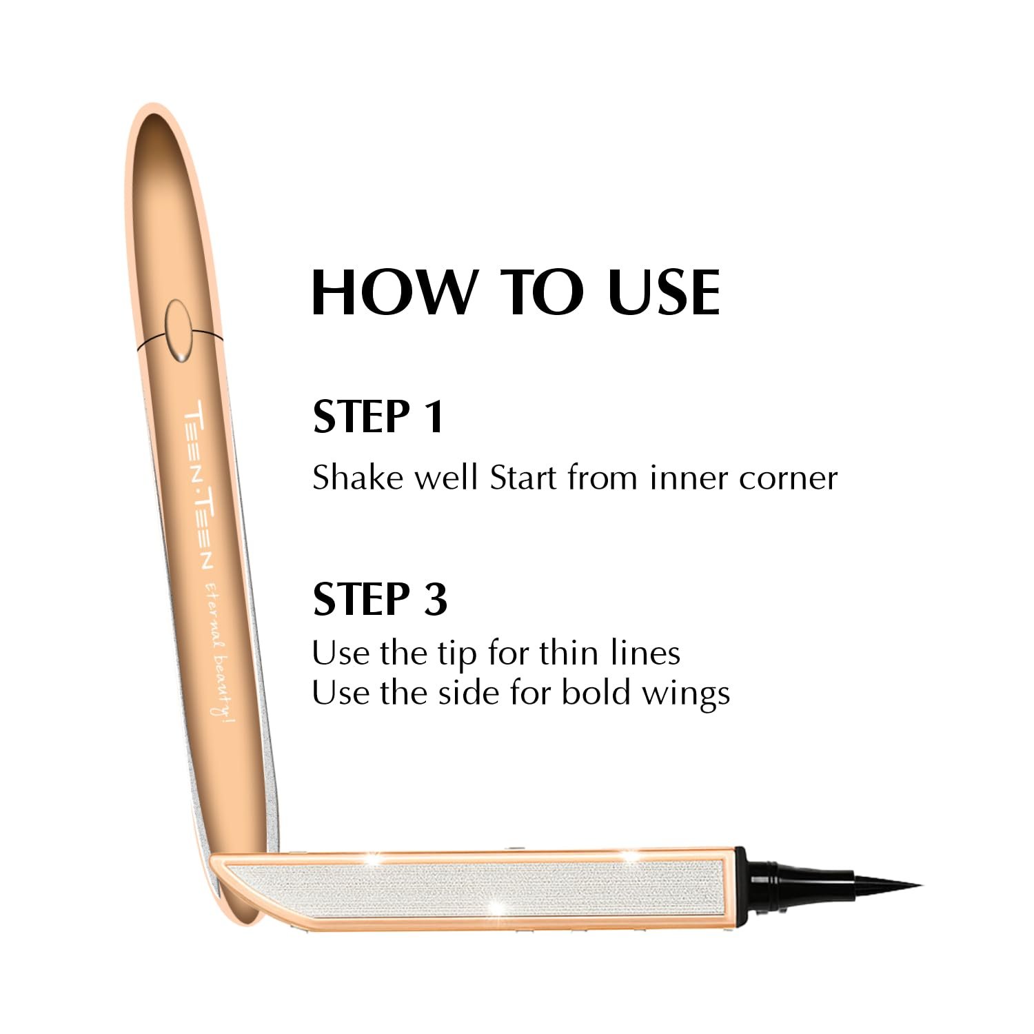 TEEN TEEN Wing It Eyeliner – Long-Lasting, Waterproof, Smooth Application & Intense Black, 1.5g - Image 6