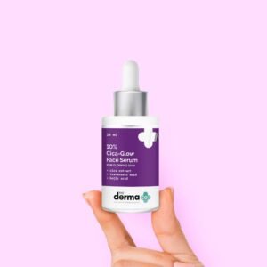 The Derma Co 10% Cica Glow Face Serum – Kojic Acid & Tranexamic Acid | Fades Dark Spots, Boosts Glow & Hydration – 30ml