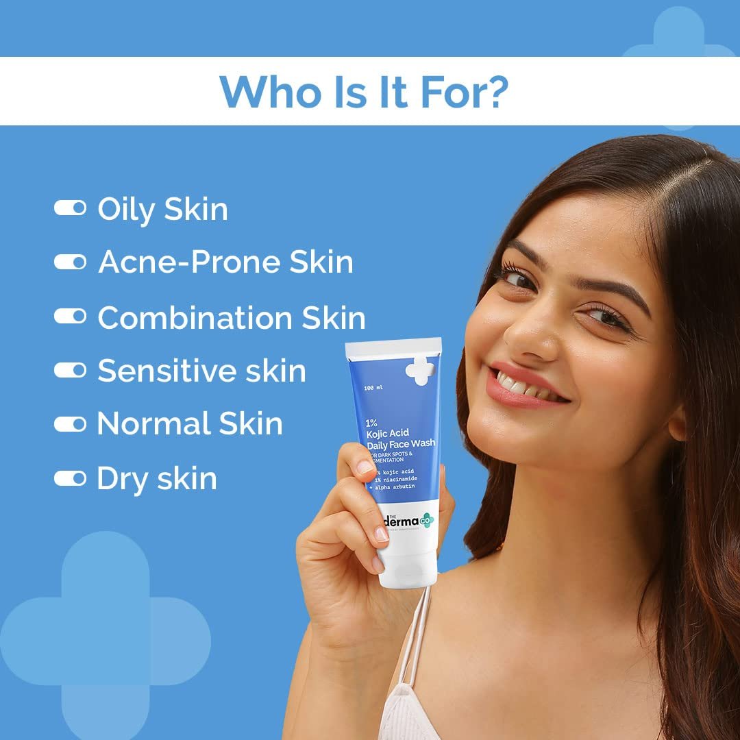 The Derma Co 1% Kojic Acid Face Wash – Brightening & Dark Spot Control Cleanser - 100ml - Image 3