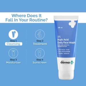 The Derma Co 1% Kojic Acid Face Wash – Brightening & Dark Spot Control Cleanser - 100ml