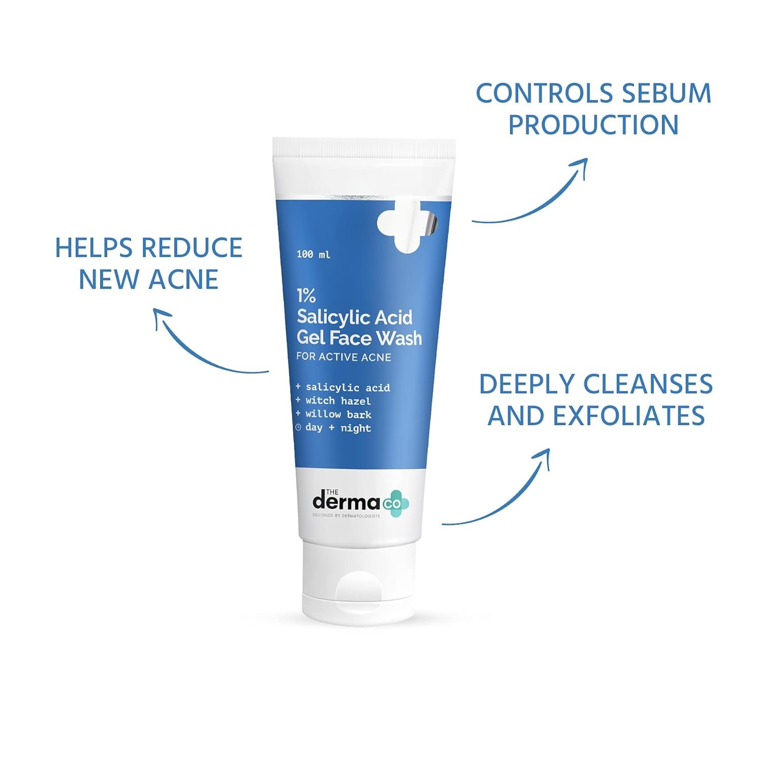 The Derma Co 1% Salicylic Acid Gel Face Wash – Lightweight Acne & Oil Control Cleanser - 100ml - Image 6
