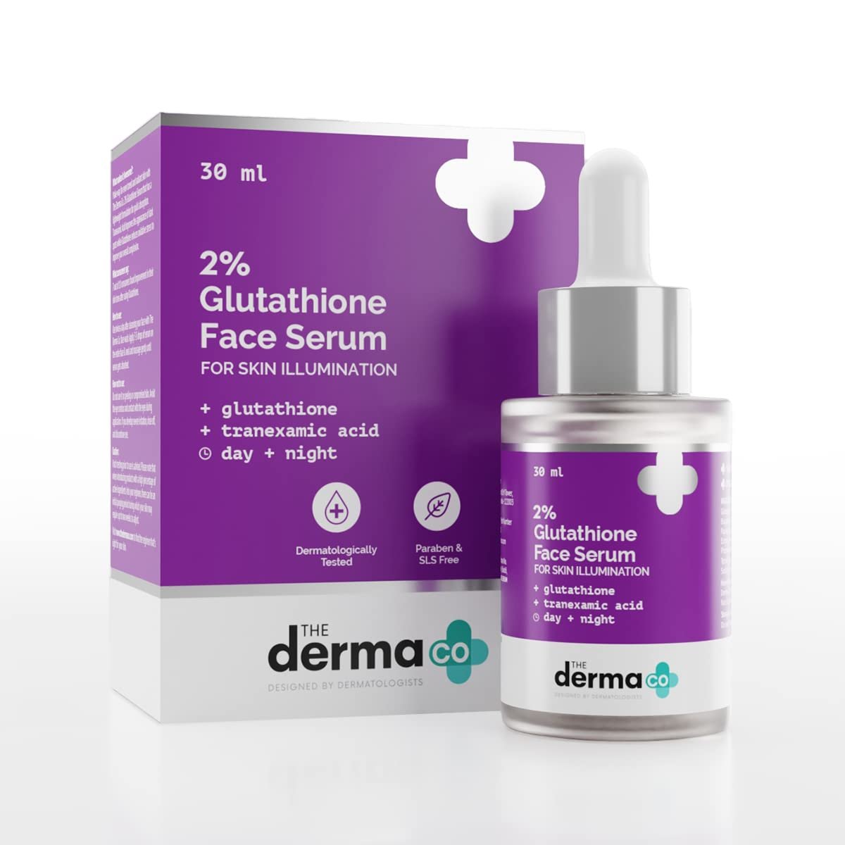 The Derma Co 2% Glutathione Face Serum – With Tranexamic Acid | Reduces Dark Spots & Boosts Skin Illumination – 30ml