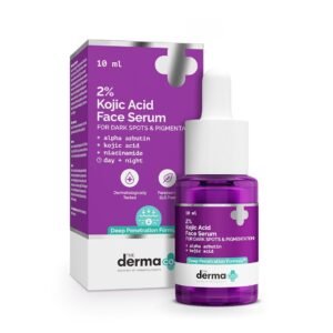 The Derma Co 2% Kojic Acid Face Serum – With Alpha Arbutin | Fights Pigmentation, Fades Dark Spots & Brightens Skin – 10ml