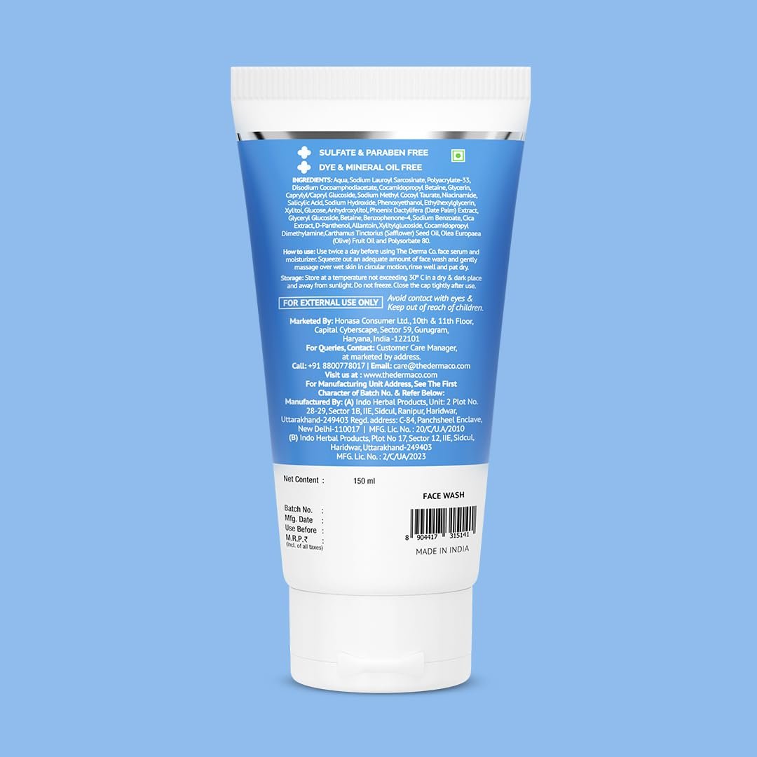 The Derma Co 2% Sali-Cinamide Anti-Acne Face Wash – With Salicylic Acid & Niacinamide for Acne & Acne Marks - 150ml - Image 3