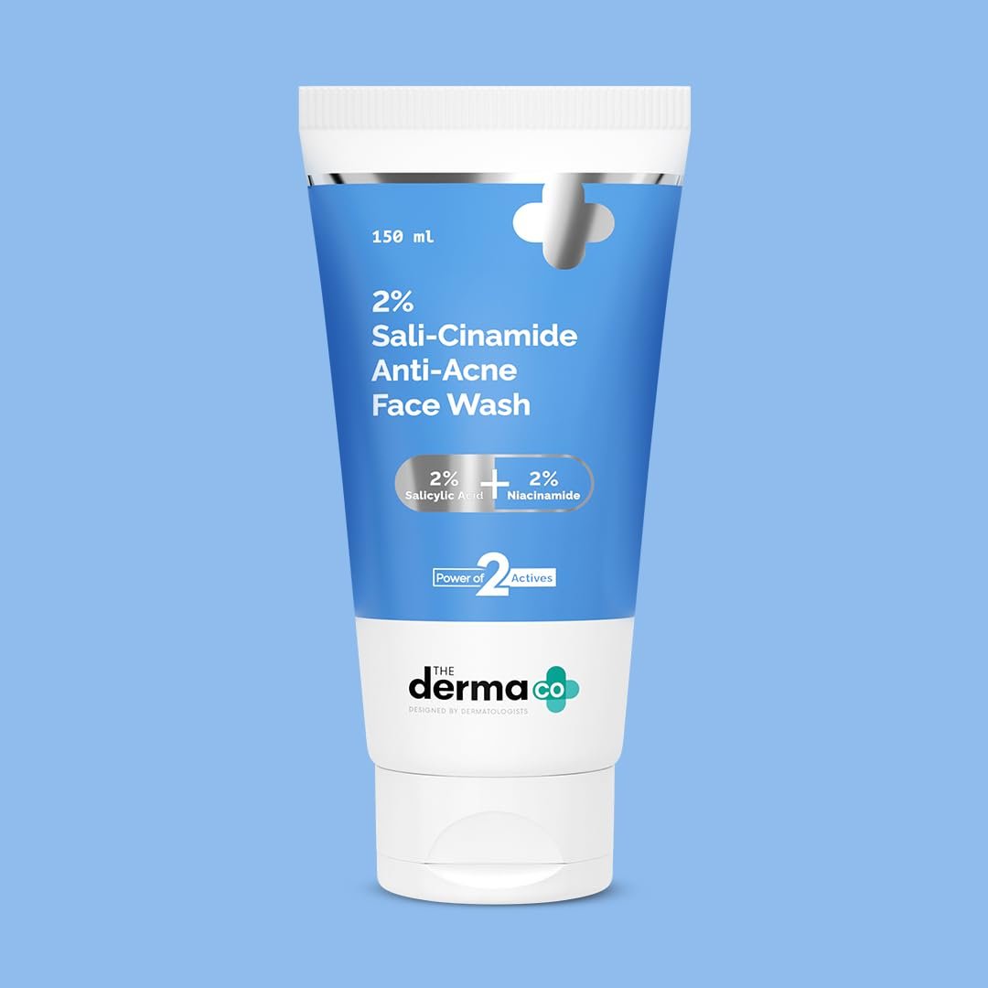 The Derma Co 2% Sali-Cinamide Anti-Acne Face Wash – With Salicylic Acid & Niacinamide for Acne & Acne Marks - 150ml