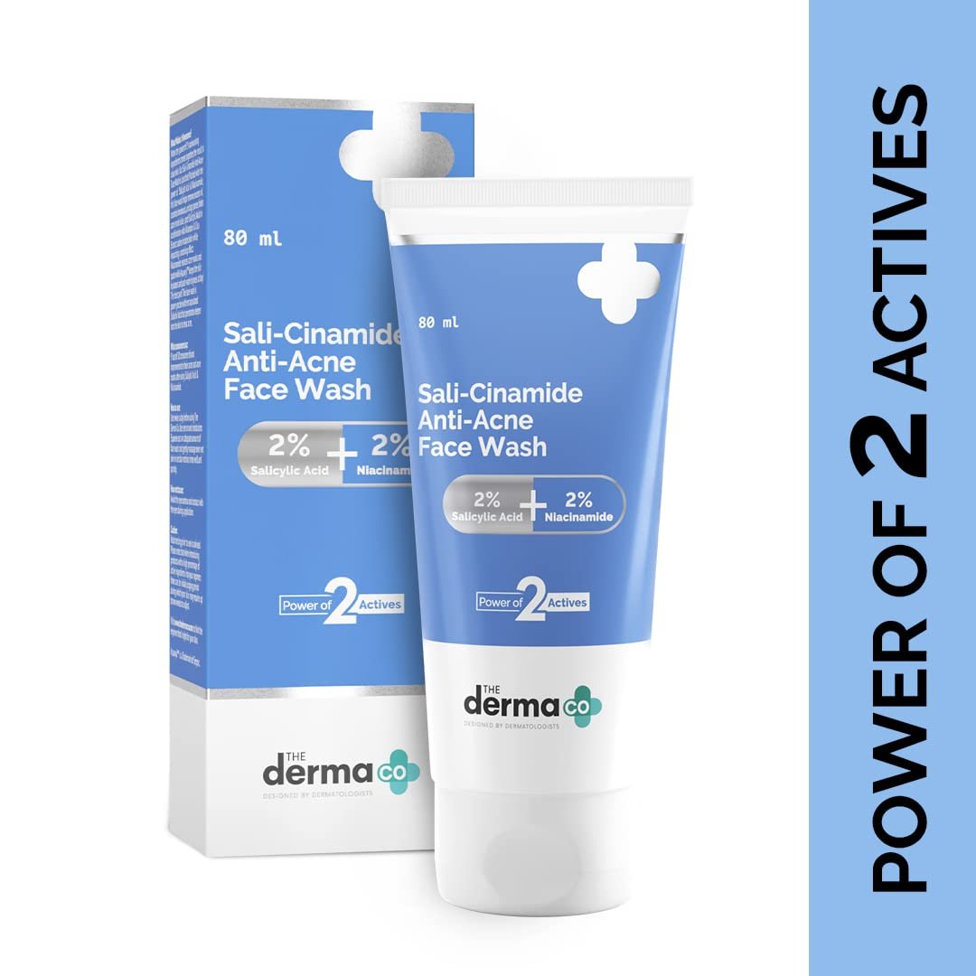 The Derma Co 2% Salicylic Acid & 2% Niacinamide Face Wash – Anti-Acne & Oil Control Cleanser – 80ml
