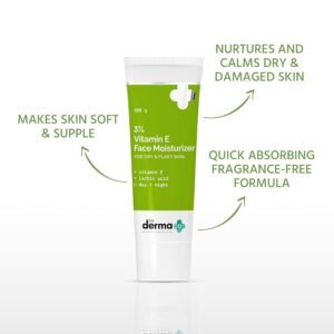 The Derma Co 3% Vitamin E Face Moisturizer – Hydrating, Lightweight & Non-Greasy Cream – 100g