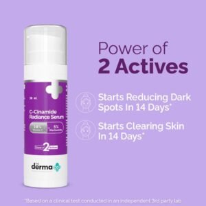 The Derma Co C-Cinamide Radiance Vitamin C Serum | 10% Vitamin C + 5% Niacinamide for Glowing & Spotless Skin – 30ml
